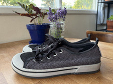 KEEN Women’s Canvas Lace-Up Low-Top Sneakers Gray/Black US 8 EU 38.5 picture