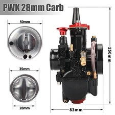 QXBER PWK Carburetor 34mm Racing Carb Universal 2T 4T Engine - Size 28mm Only picture