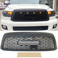 Black Front Grille Fits For Toyota Sequoia 2008 - 2018 Bumper Grill With Light picture