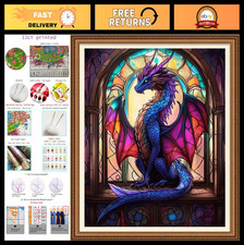 Colorful Dragon Arch Cross Stitch Kit - 11CT Embroidery Starter Kit for Beginner picture