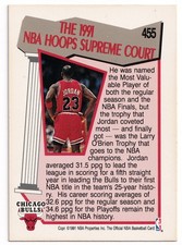 Michael Jordan 1991-92 Hoops #455 Bulls picture