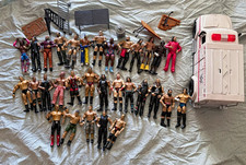 WWE Wrestling Action Figures Mixed Lot 10+ w/ SlamBulance Vehicle picture