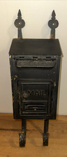 Antique 1910s Corbin Brass Mailbox Cast Iron Magazine Holder Hardware CT picture
