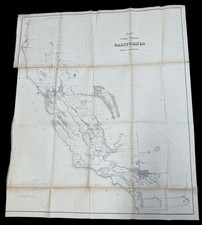 RARE 1855 Map Public Surveys in California Surveyor General Large Antique Map picture