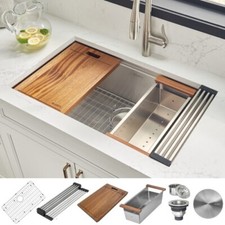 Ruvati 30-inch Workstation Undermount Gauge Kitchen Sink- RVH8310 picture