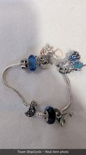 Pandora S925 Ale Blue Ocean Series Sea Life Bracelet With 8 Charms G2U picture