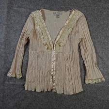 Young Essence Top Womens Large Y2K 90s Coquette Ruffle Fairy Grunge Whimsigoth picture