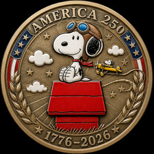 New Popular Snoopy America 250 Celebrations  Commemorative Coin P172 picture