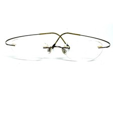 Silhouette Rimless Titanium Eyeglasses Frames Bronze Gold Tone Made in Austria picture