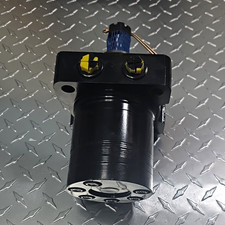 Hydraulic Motor Flange Mounted Black w/ Blue Shaft, Multiple Ports picture