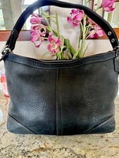 Coach Black Leather Bag Vintage # C0882-F picture