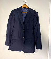Suitsupply Men's Navy Wool Twill Slim Suit Size 50|40R vitalis barberis canónico picture