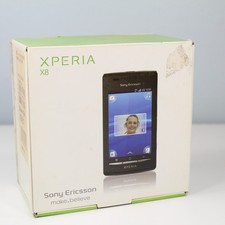 Rare Vintage Sony Ericsson Xperia X8 Smartphone Android Black Genuine In Box picture