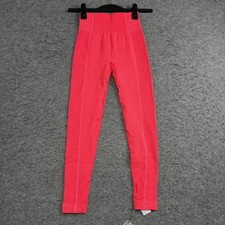 Gymshark Ultra Seamless Leggings Womens Small Neon Pink Ankle High Rise Workout picture
