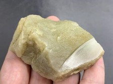 Chinese Qiemo Nephrite Jade Rough Rock Large Candy Sugar Jade 161g picture