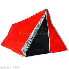 Orange & Silver Mylar Solar Tube Tent - Emergency Survival Camping Shelter Tarp picture