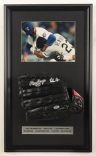 Nolan Ryan Signed Authentic Glove Custom Photo Display - Career Stats - PSA Auto picture