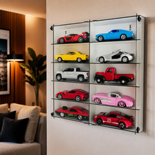 1:24 Model Car Display Case Wooden Wall Cabinet Acrylic Door Display Shelf Colle picture