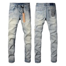 KSUBI Men's Light Blue Ripped Pants Teens High Street Fashion Jeans Size 28-40 picture