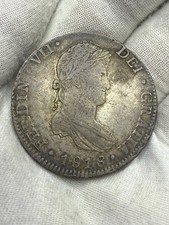1818 Mo JJ Silver 8 Reales Coin Mexico J128 picture