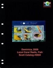 $9.00 Scott Value - 2009 DOMINICA Coral Reef s/s Fish Caribbean CV MNH NH UMM picture