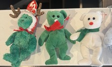 Lot Of (8) 5 inch Christmas Beanie Babies picture