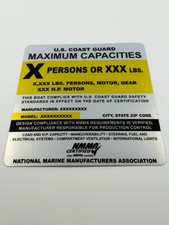 Custom Boat Capacity Plate Decal | 4