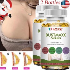 2x BUSTMAXX #1 Most Trusted Natural Breast Enlargement Enhancement ﻿Capsules USA picture