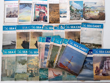 THE SEA CADET RARE VINTAGE 1950S BRITISH MILITARY NAVAL MAGAZINE BOOK LOT OF 39 picture