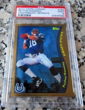 PEYTON MANNING 2010 Topps Chrome Reprint 1998 Rookie Card RC PSA 9 MINT HOF picture