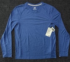 REI Co-Op Mens Swiftland Long-Sleeve Hike T-Shirt Medium Stretch Blue Heather picture