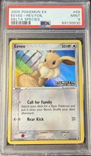 2005 Pokémon EX Delta Species 69 Eevee Reverse PSA 9 Mint picture