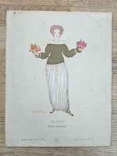Gazette du Bon Ton - Georges Lepape - FLORE  1912 Fashion Pochoir Art Deco Vogue picture