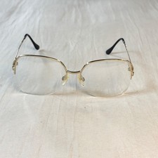 Vintage Luxottica Ceres butterfly eyeglasses * frames only Gold Metal picture