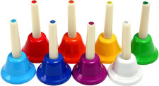 8 Note Hand Bells, Colorful Handbells Musical Instrument for Kids Adults School picture