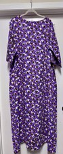 Vintage  Handmade Halloween Witch Print Dress Round Neck 3/4 Bell Sleeve   XL picture