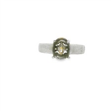 Vintage Platinum Empty 4 Prong Engagement Ring Sz 5.75 picture