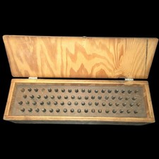 Vintage Steel Numbered Punch Stamp Set 1/8 inch Unbranded 1-70 Missing #4 picture