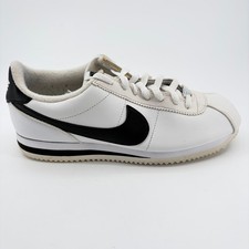 Nike Cortez Basic Mens Size 8.5 White Black Athletic Leather Shoes Sneakers picture