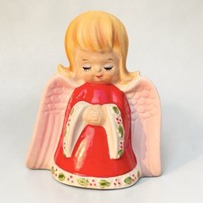 Lefton Praying Angel Napkin Card Holder Christmas #6111 Made in Japan Vintage picture