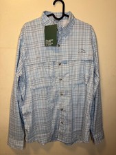 L.L. Bean Men's UPF 50+ Tropicwear L/S Plaid Size Medium picture