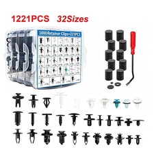 1221PCS Car Retainer Auto Fasteners Push Trim Plastic Clips Pin Rivet Bumper Kit picture
