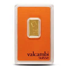 5 Gram Valcambi Gold Bar (New w/ Assay) picture