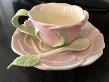 Lenox Rose Blossom teacup set fine china hand painted original authenticated picture