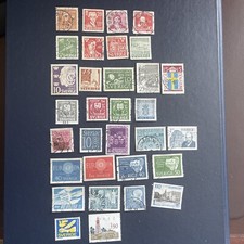 Sweden 1939-1989 Used Hinged Before 32 Different Stamps, VF, See Photos picture