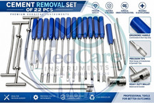 Mueller-Type Cement Removal Instruments Titanium Blue Set of 22 Pcs Orthopedic picture