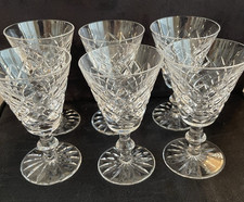 Set of 6 Waterford Crystal Claret Wine Glasses Adare Pattern 5