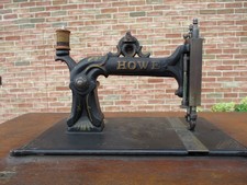 HOWE SEWING MACHINE ORIGINAL PAINT MID 1800's *Elite Collector Grade* picture
