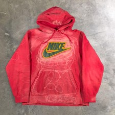 SUPREME x NIKE Leather Logo Hooded Sweatshirt picture