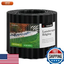 Anleolife Galvanized Steel Garden Landscape Edging Roll 60FT x 8